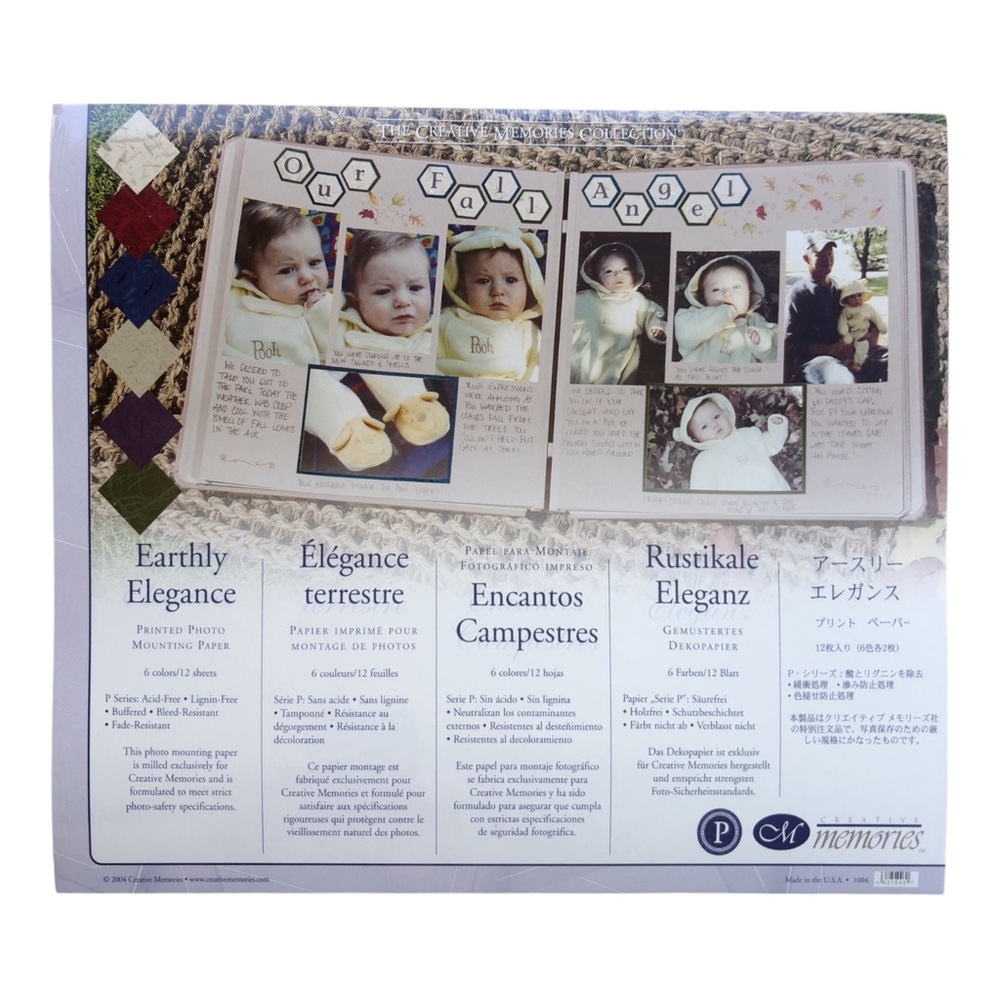 EARTHLY ELEGANCE Creative Memories Paper Pack 10x12 Jewel Tones Prints NEW NWT